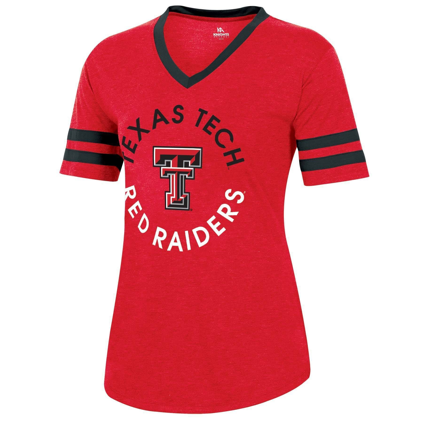 slide 1 of 2, NCAA Texas Tech Red Raiders Women's Short Sleeve V-Neck Heathered T-Shirt - XL, 1 ct