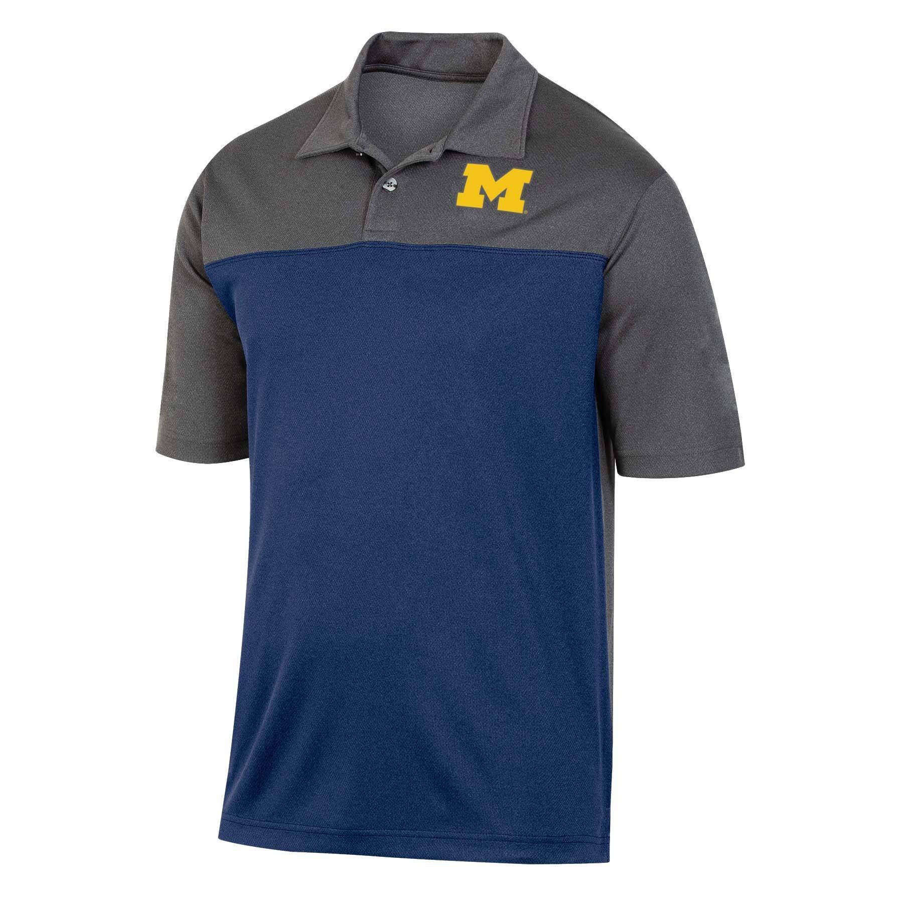 slide 1 of 2, NCAA Michigan Wolverines Men's Short Sleeve Polo Shirt - XL, 1 ct