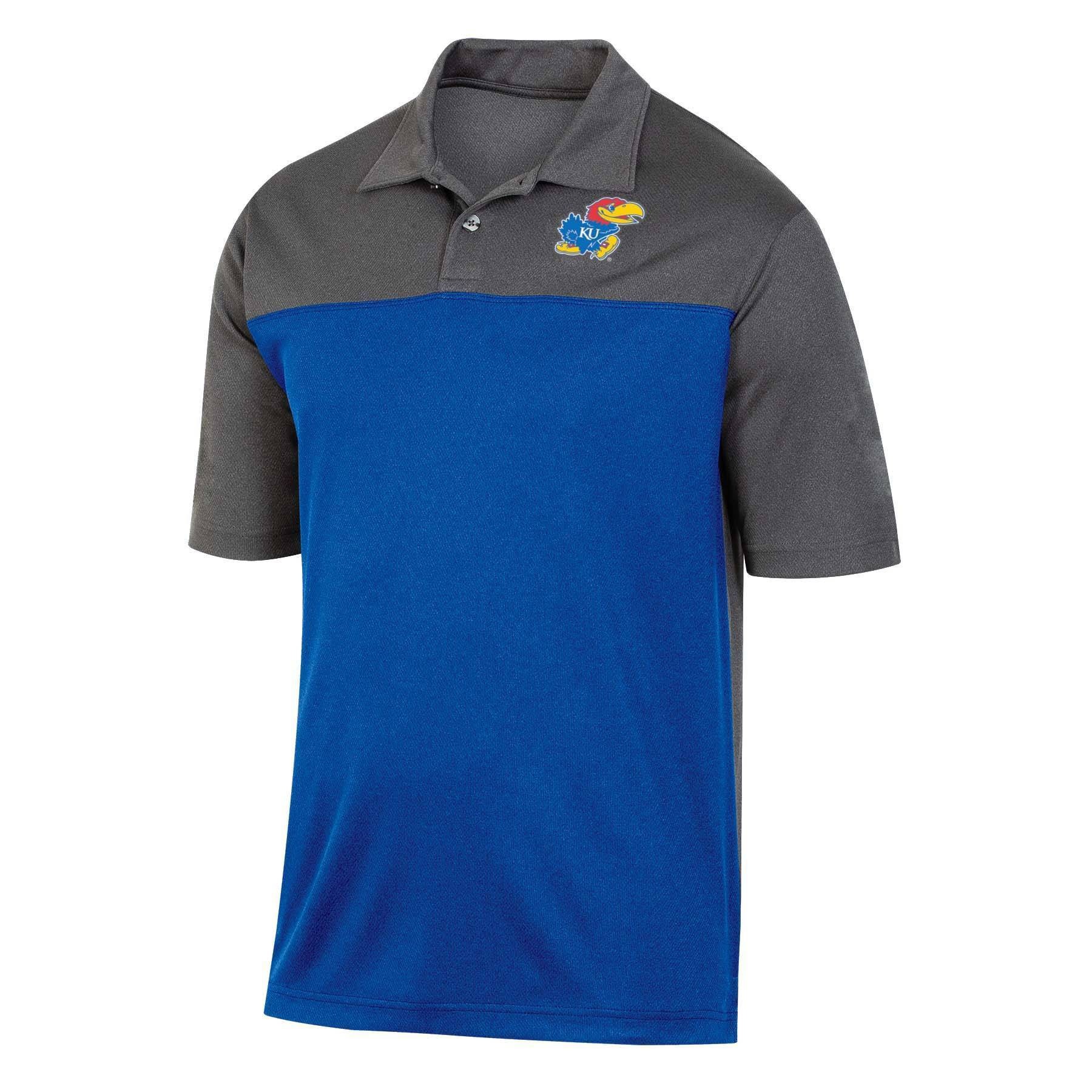 slide 1 of 2, NCAA Kansas Jayhawks Men's Short Sleeve Polo Shirt - XL, 1 ct