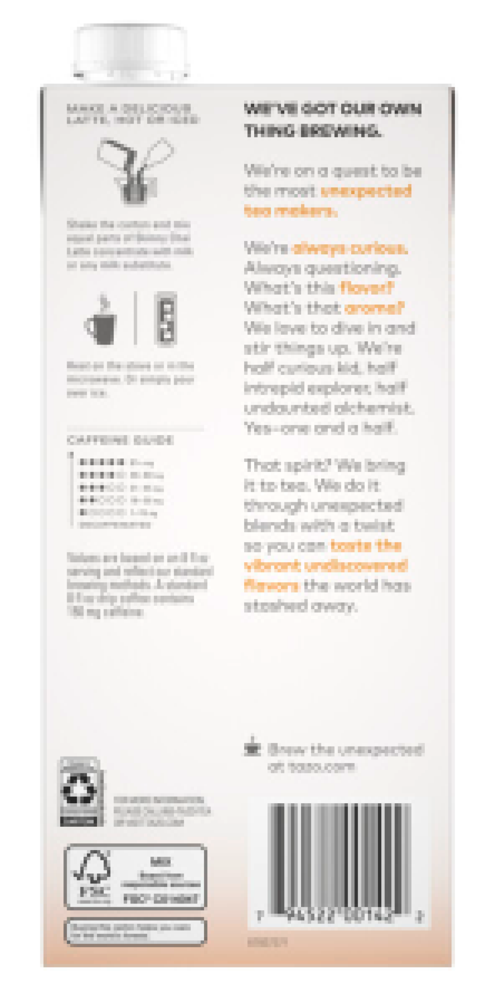 slide 2 of 2, TAZO CONC Skinny Chai Latte 6 32z, 32 fl oz