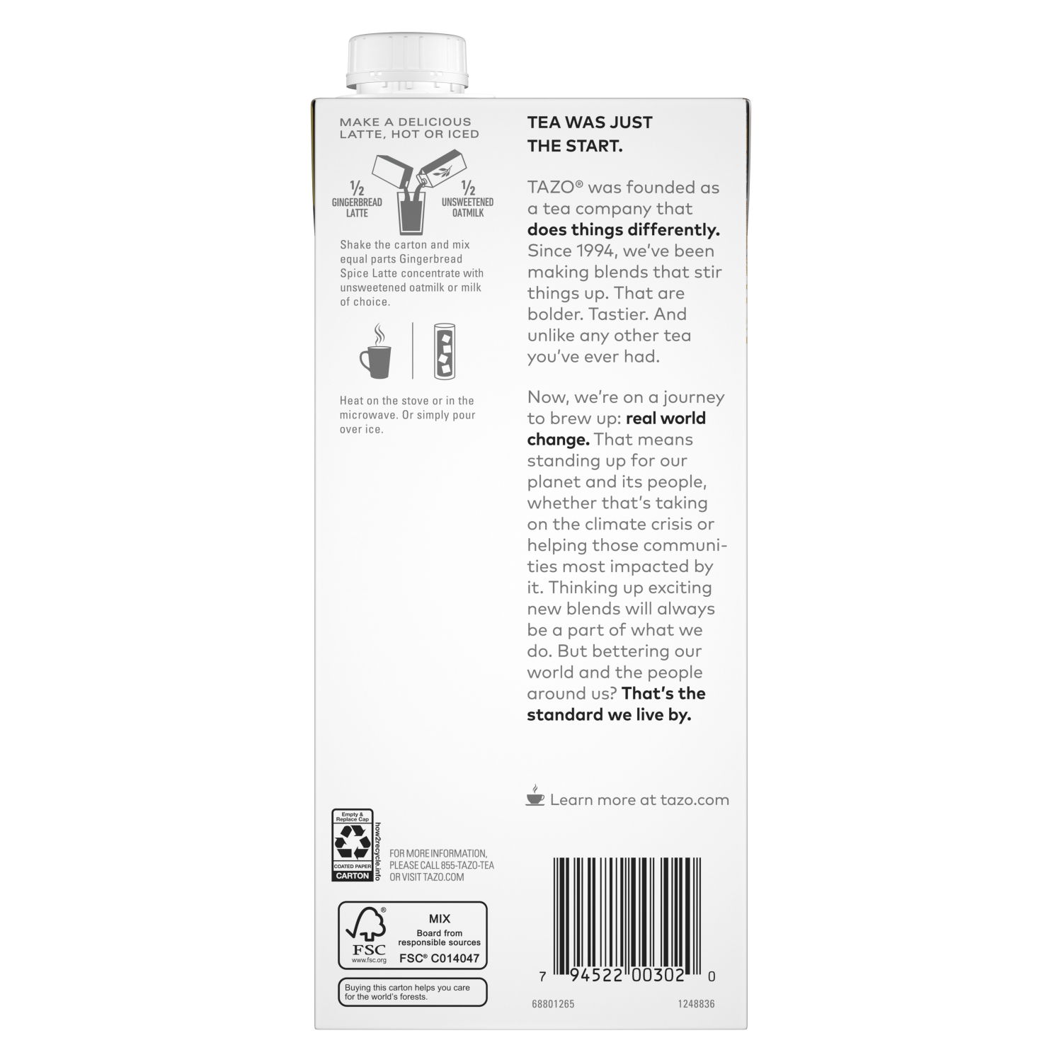 slide 2 of 2, Tazo Gingerbread Spice Latte- 32 fl oz, 32 fl oz