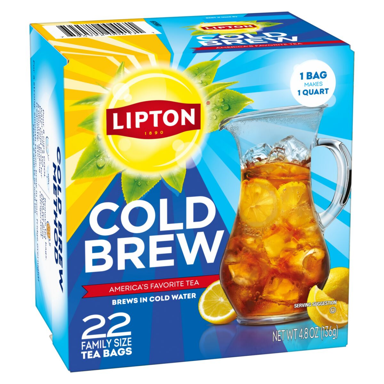 slide 2 of 2, Lipton LPT TB Cold Brew Fam 6 22ct, 22 ct