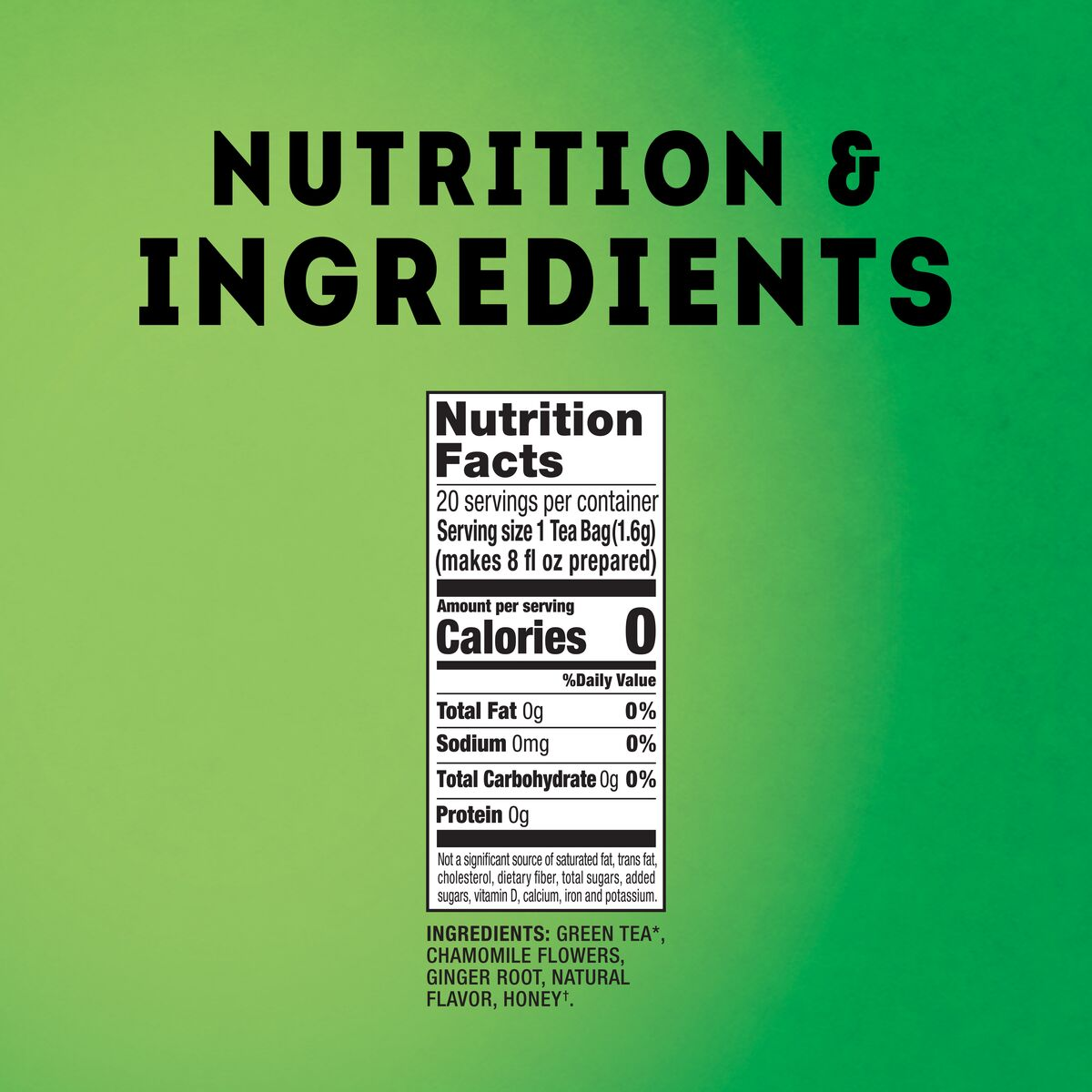 slide 4 of 4, Lipton Honey Ginger Green Tea Bags, Flavored, Unsweetened Teabags for Hot Tea or Iced Tea with Caffeine and Flavonoids, 20ct Box, 20 ct