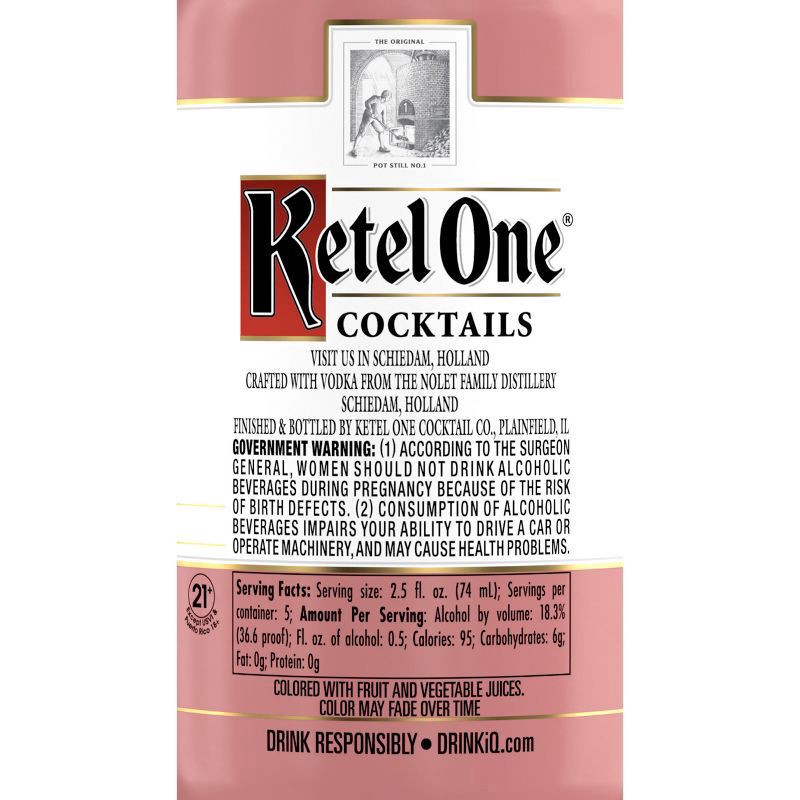slide 5 of 6, Ketel One Cosmopolitan Cocktail (Made with Ketel One Vodka), 375 mL, 375 ml