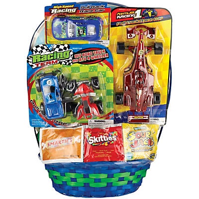 slide 1 of 1, Wonder Treats Racecar Easter Basket, Medium, 1 ct