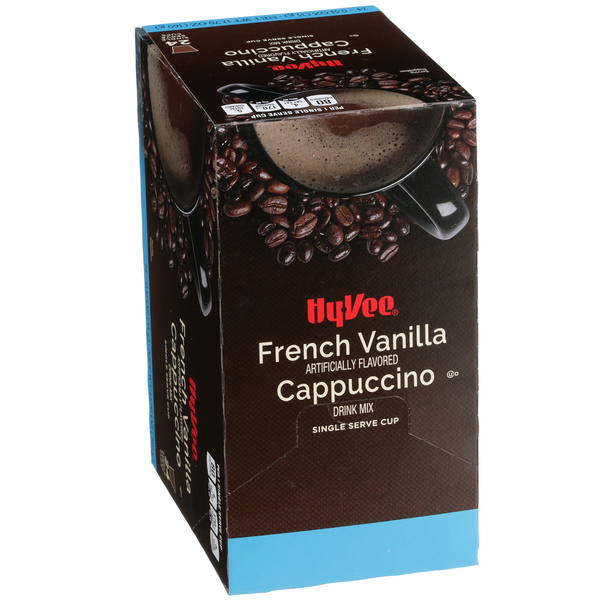 slide 1 of 1, Hy-vee French Vanilla Cappuccino Drink Mix Single Serve Cups - 24 ct, 24 ct