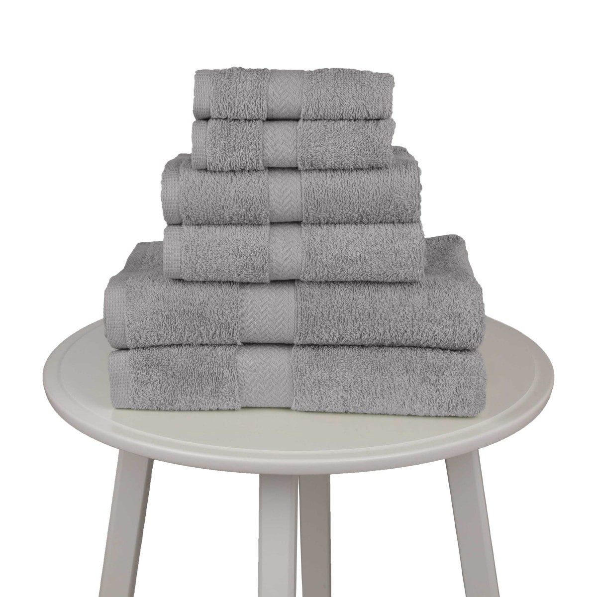 slide 1 of 21, Martex Ringspun Towel Set, Silver, 6 ct