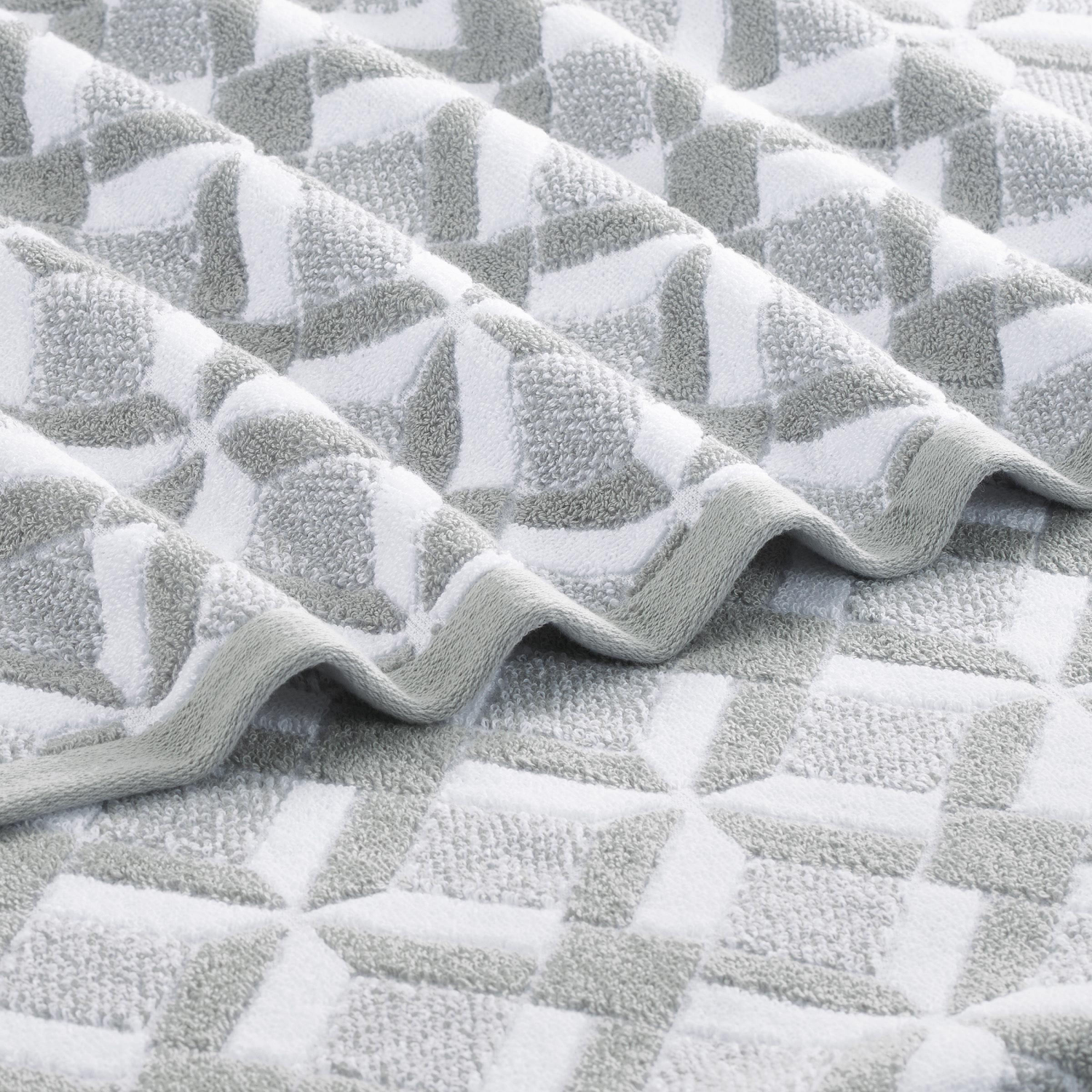 slide 2 of 3, Martex Restore Washcloth, 13 in x 13 in, Gray Geo, 13 in