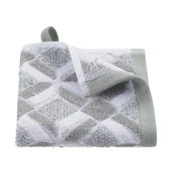 Martex Restore Washcloth, 13 in x 13 in, Gray Geo