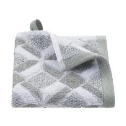 Martex Restore Washcloth, 13 in x 13 in, Gray Geo