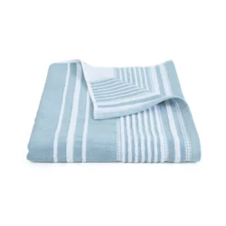 Martex Restore Bath Towel, 30 in x 56 in, Mineral Batten Stripe