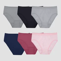 Fruit of the Loom Women's 6pk Seamless Hi-Cut Underwear - Colors May Vary 8