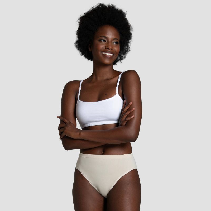 slide 2 of 6, Fruit of the Loom Women's 6pk 360 Stretch Seamless Hi-Cut Underwear - Colors may vary 9: Nylon, Tagless, Knit, 6 ct