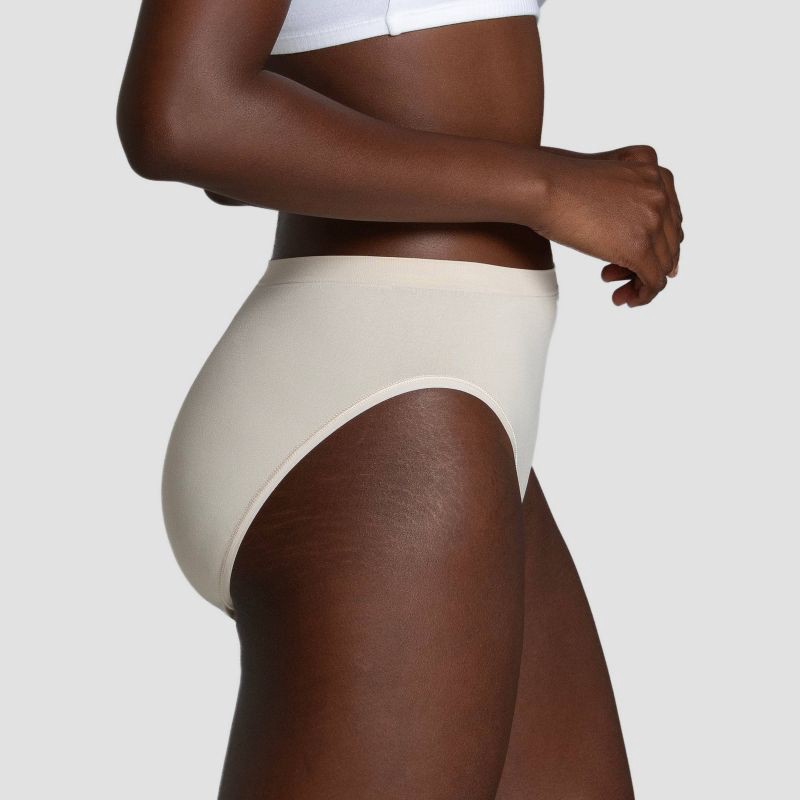 slide 4 of 6, Fruit of the Loom Women's 6pk 360 Stretch Seamless Hi-Cut Underwear - Colors may vary 9: Nylon, Tagless, Knit, 6 ct