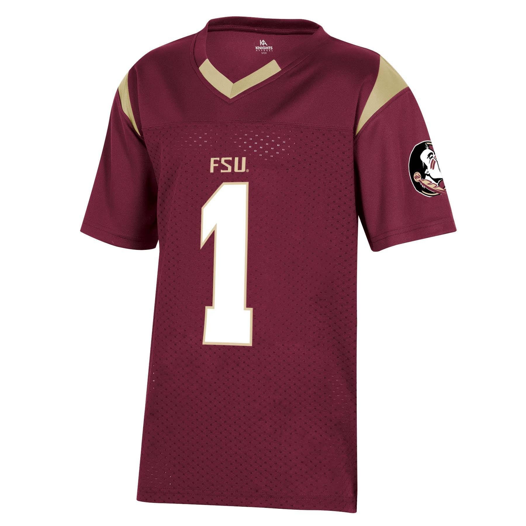 slide 1 of 2, NCAA Florida State Seminoles Boys' Short Sleeve Jersey - XL, 1 ct