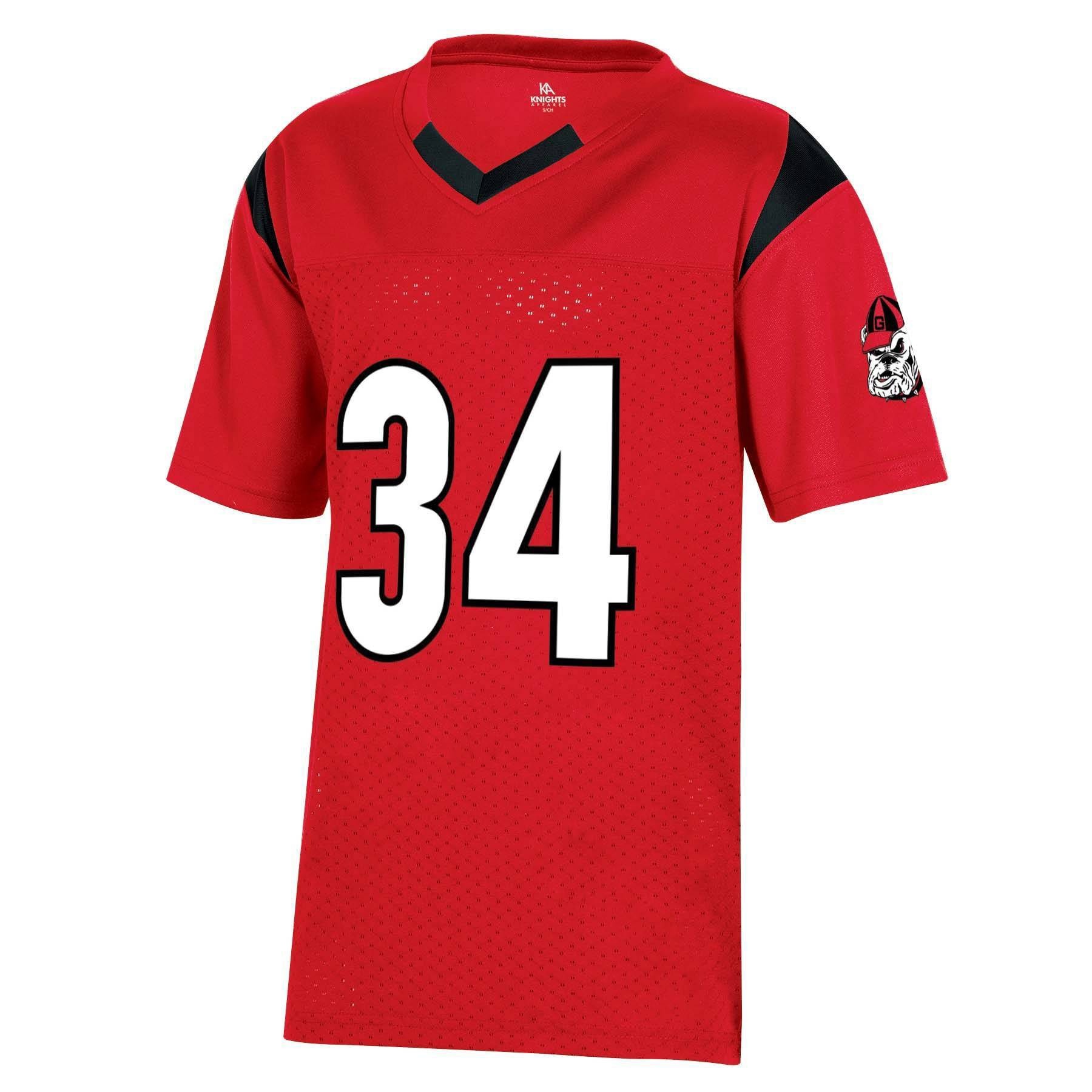 slide 1 of 2, NCAA Georgia Bulldogs Boys' Short Sleeve Jersey - XL, 1 ct