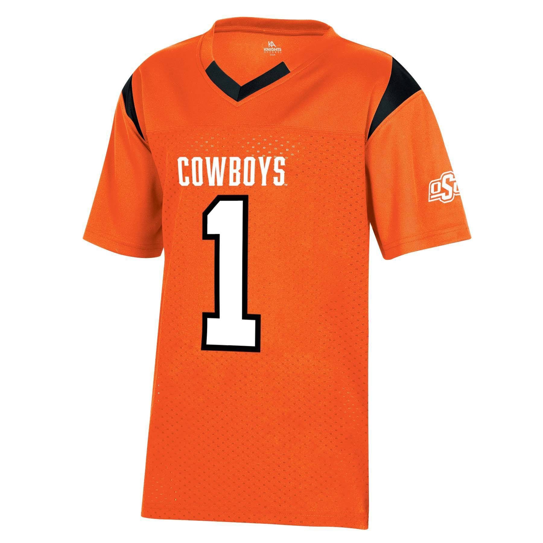 slide 1 of 2, NCAA Oklahoma State Cowboys Boys' Short Sleeve Jersey - XL, 1 ct