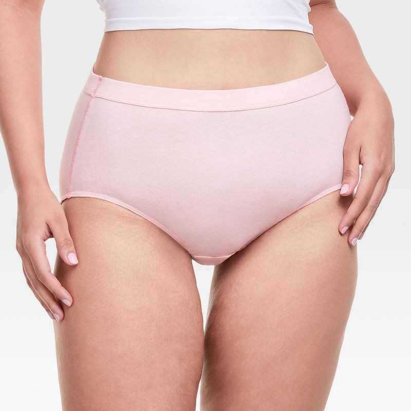 slide 3 of 5, Hanes Women's 6pk Pure Comfort Organic Cotton Briefs - Colors May Vary 6, 6 ct