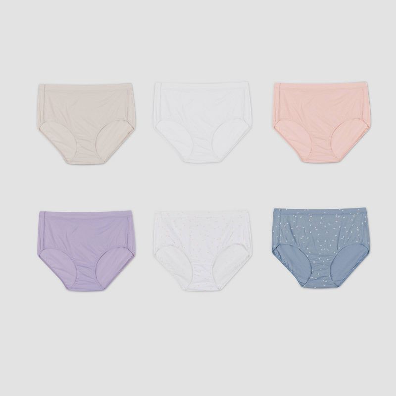 slide 1 of 5, Hanes Women's 6pk Pure Comfort Organic Cotton Briefs - Colors May Vary 6, 6 ct