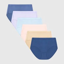 Hanes Pure Comfort Women's 6pk Briefs Organic Cotton Underwear - Colors May Vary 8