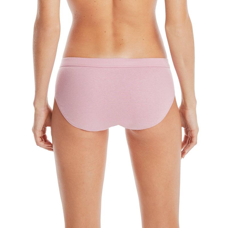 slide 5 of 5, Hanes Women's 6pk Pure Comfort Organic Cotton Hipster Underwear - Colors May Vary 9: Mid Rise, Lightweight Knit, Machine Washable, 6 ct