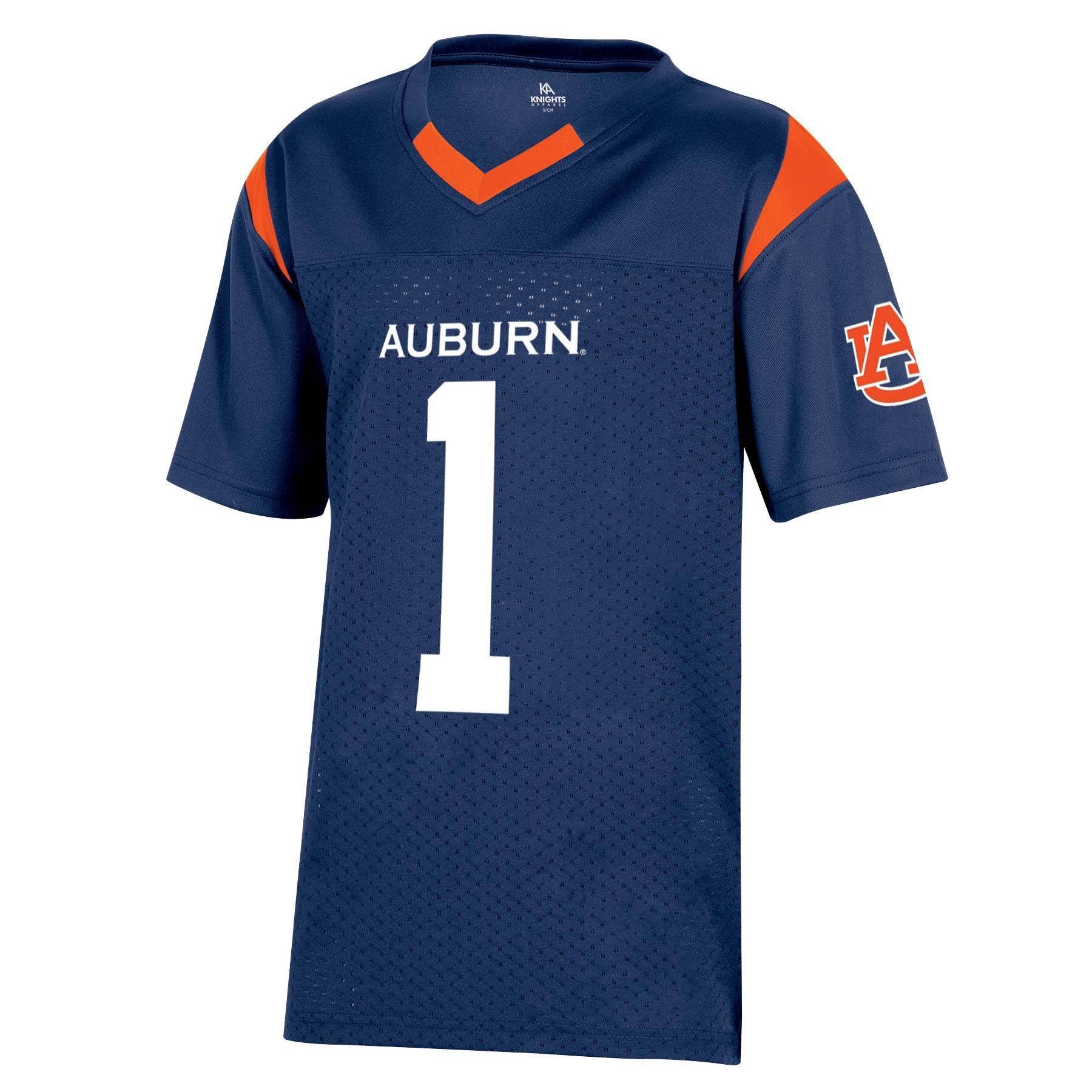 slide 1 of 2, NCAA Auburn Tigers Boys' Short Sleeve Jersey - XL, 1 ct