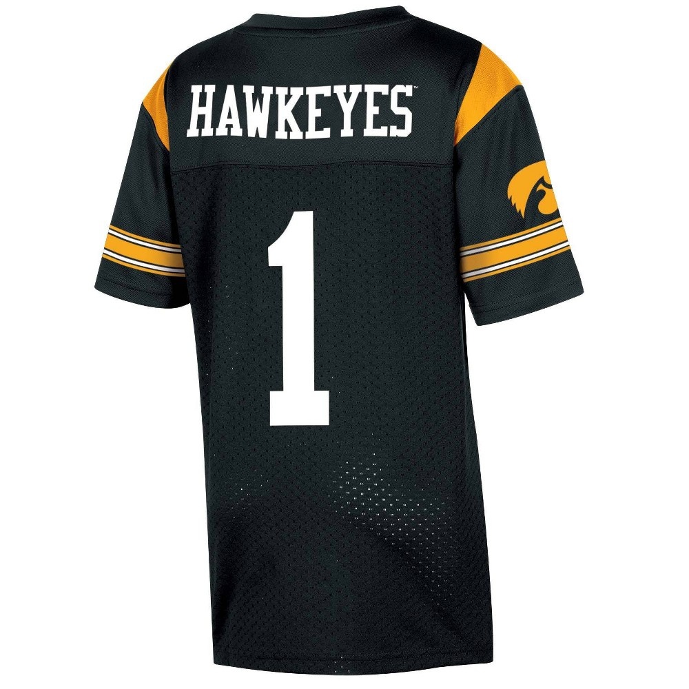 slide 2 of 2, NCAA Iowa Hawkeyes Boys' Short Sleeve Jersey - XL, 1 ct