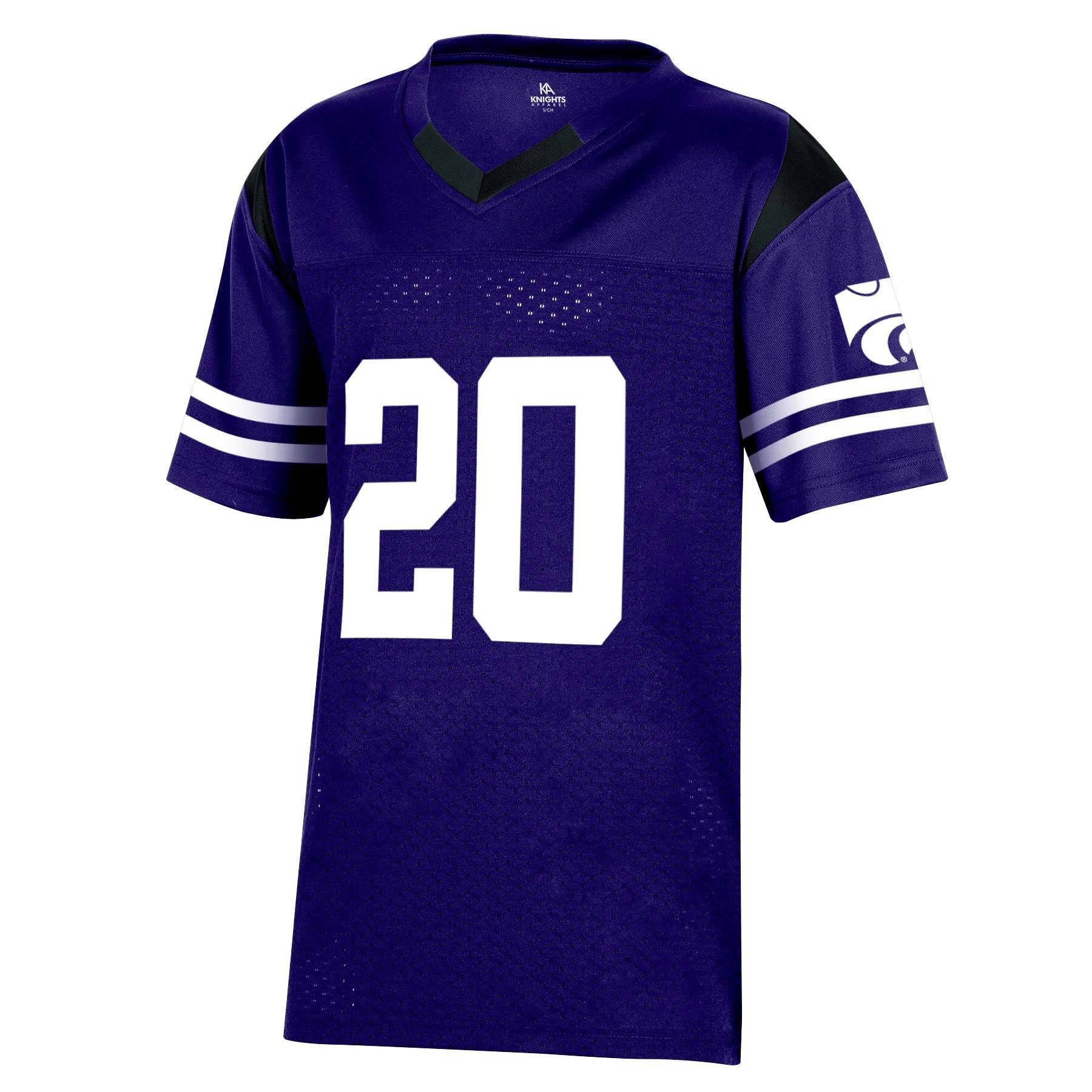 slide 1 of 2, NCAA Kansas State Wildcats Boys' Short Sleeve Jersey - XL, 1 ct