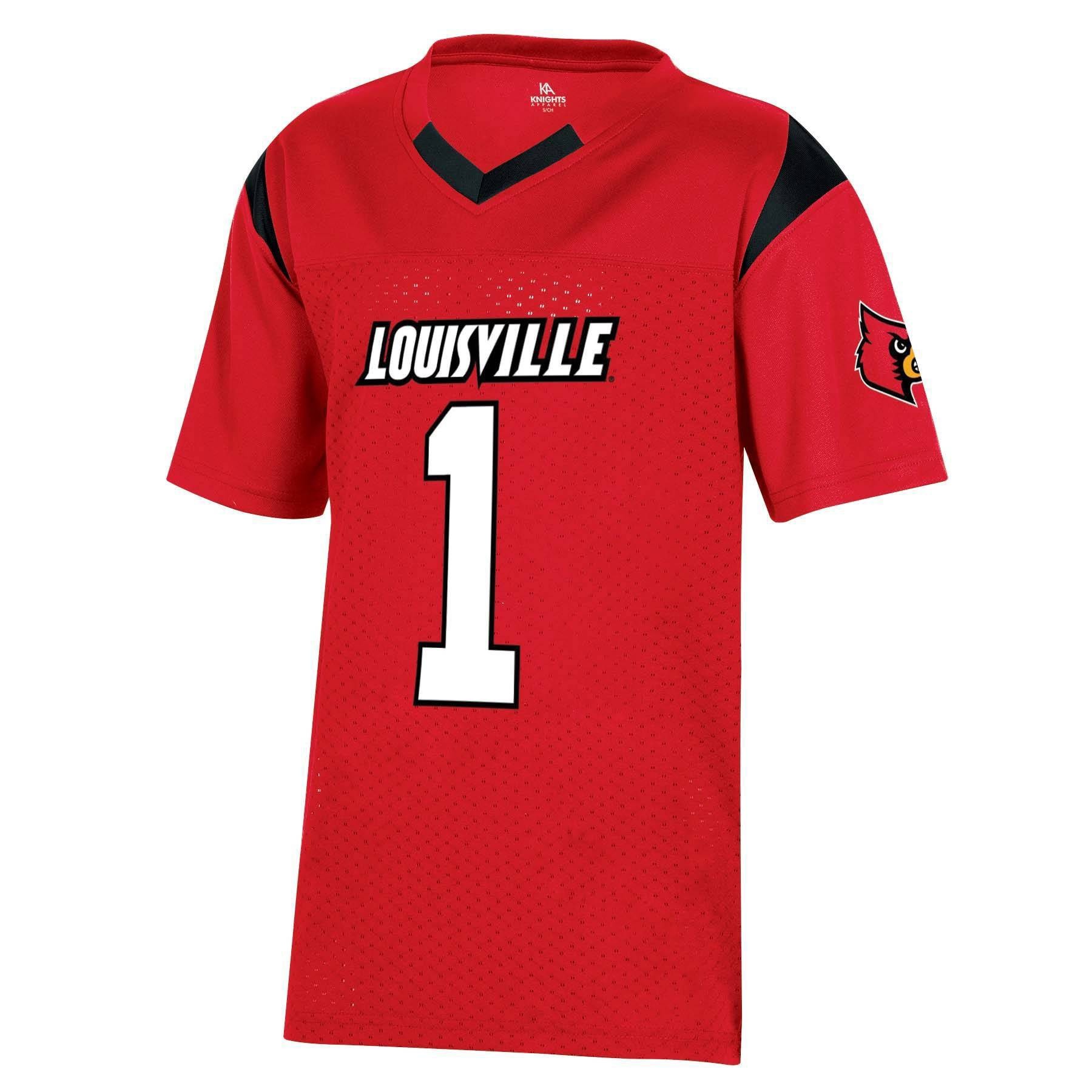 NCAA Louisville Cardinals Boys' Short Sleeve Jersey - Xs