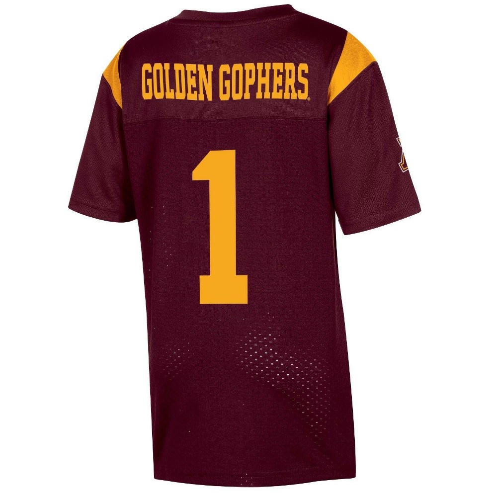 slide 2 of 2, NCAA Minnesota Golden Gophers Boys' Short Sleeve Jersey - XL, 1 ct