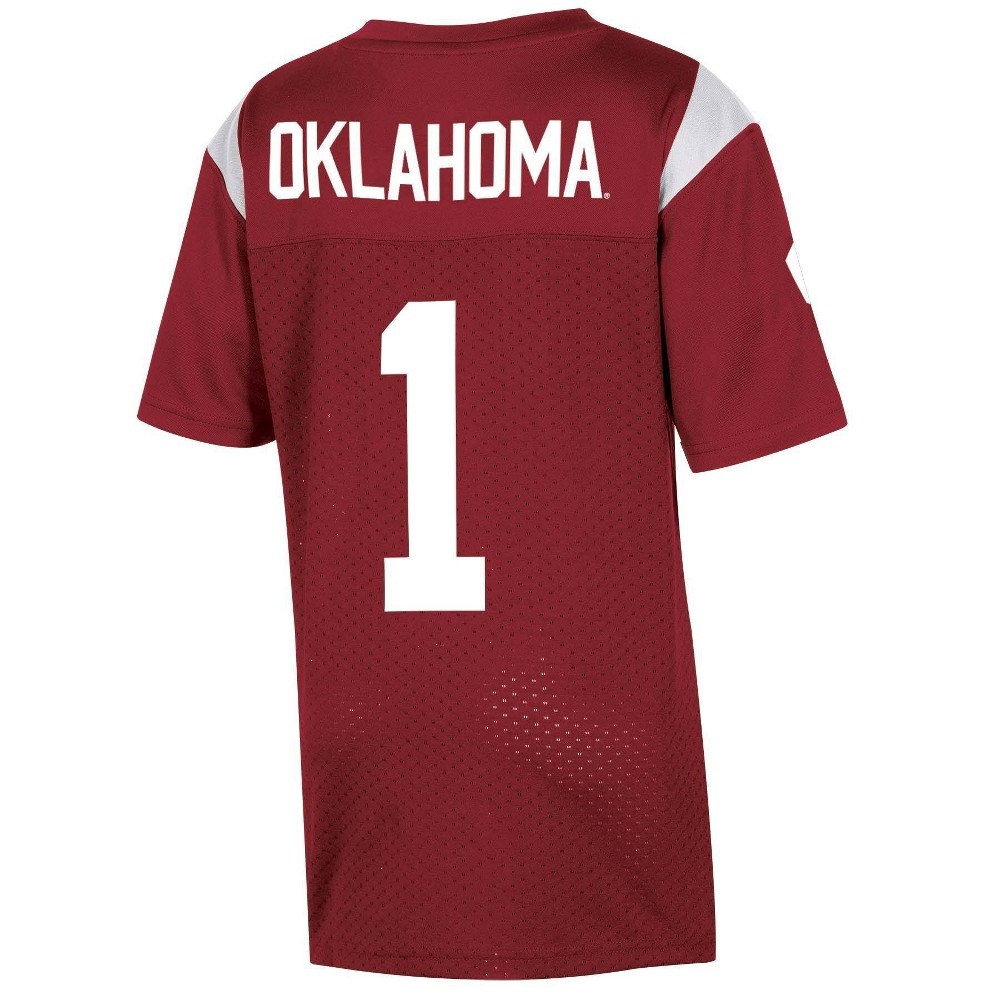 slide 2 of 2, NCAA Oklahoma Sooners Boys' Short Sleeve Jersey - XL, 1 ct