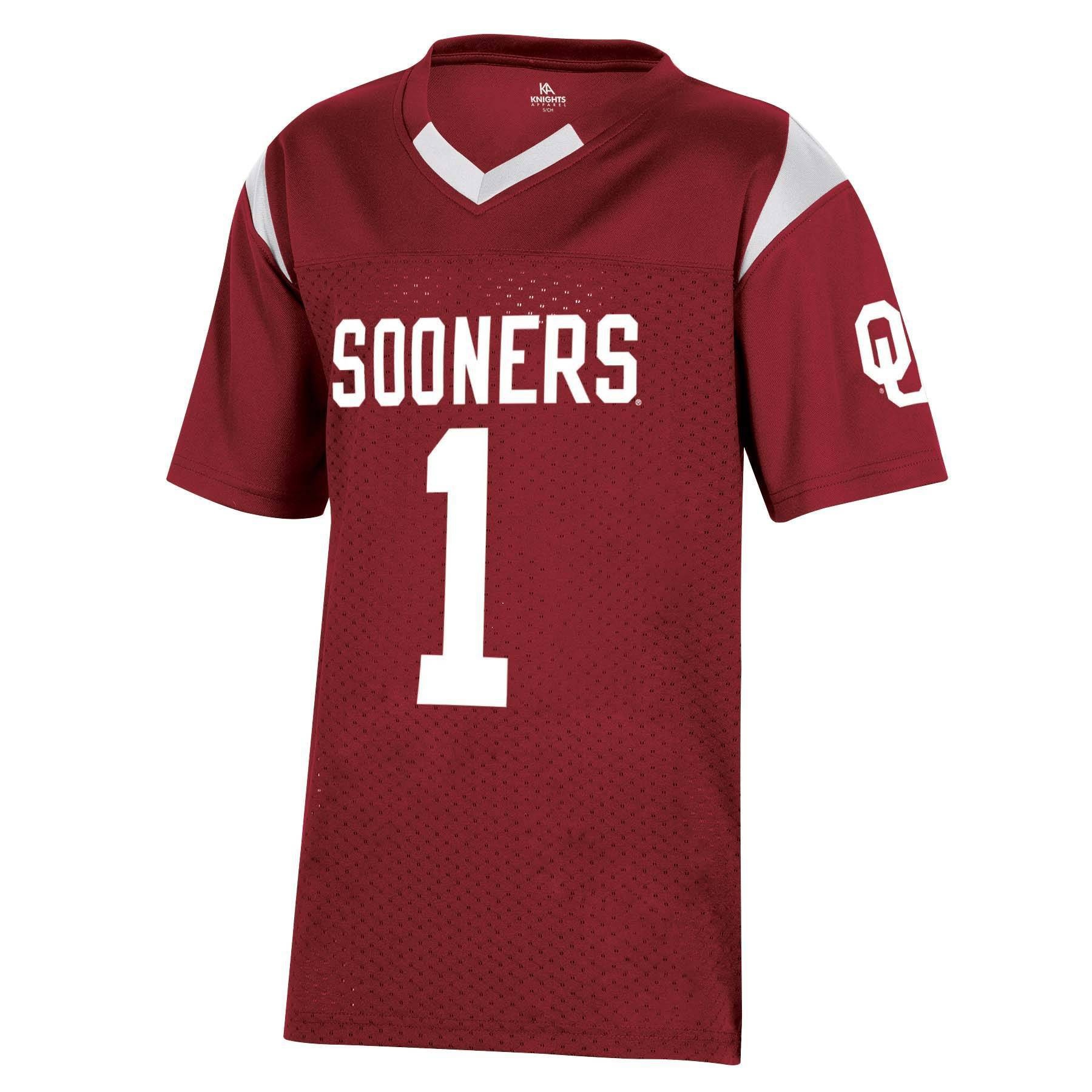 slide 1 of 2, NCAA Oklahoma Sooners Boys' Short Sleeve Jersey - XL, 1 ct