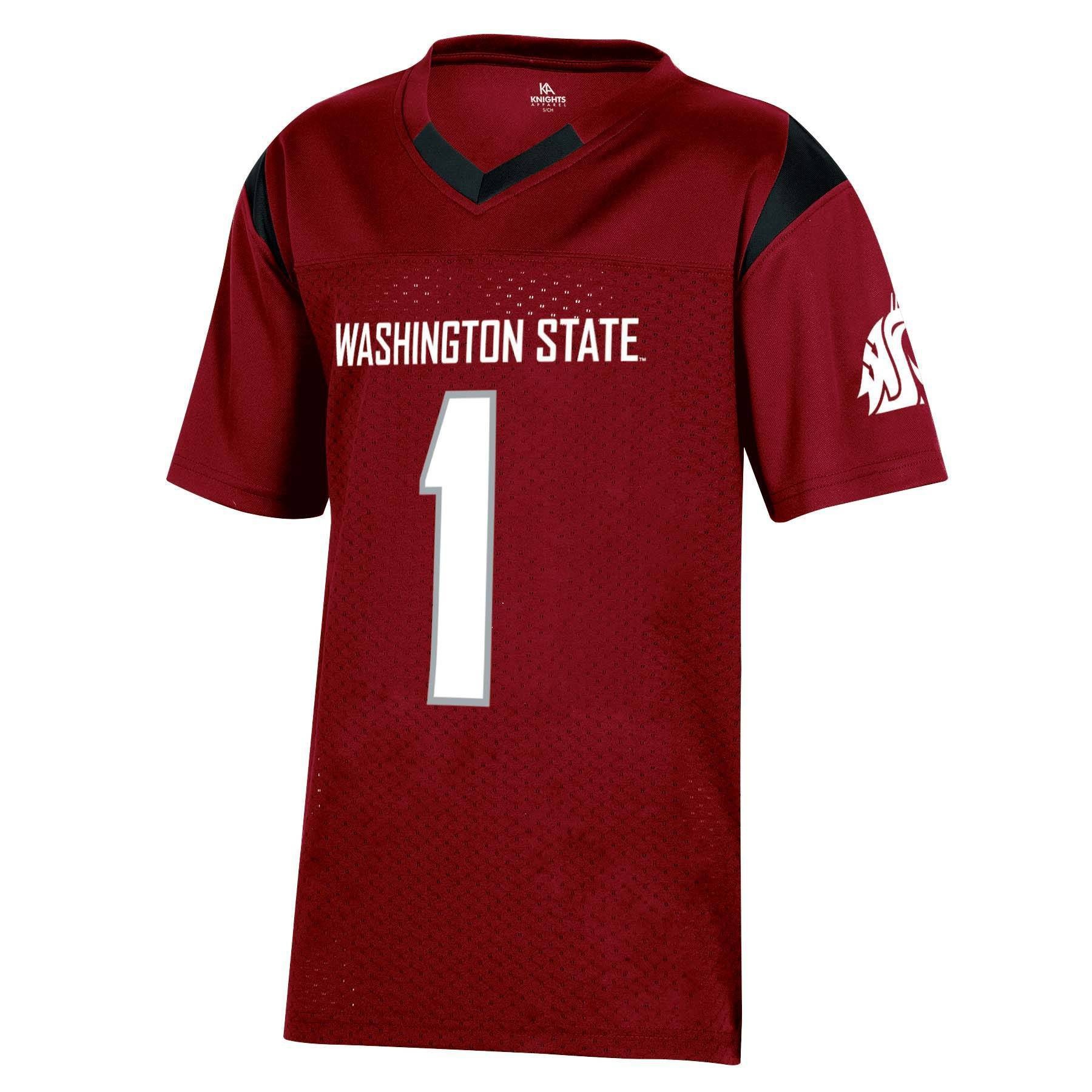 slide 1 of 2, NCAA Washington State Cougars Boys' Short Sleeve Jersey - XL, 1 ct