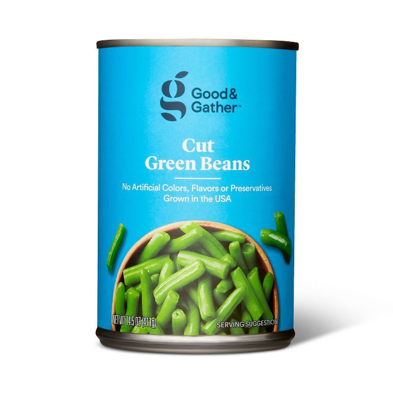 slide 1 of 3, Cut Green Beans 14.5oz - Good & Gather™, 14.5 oz