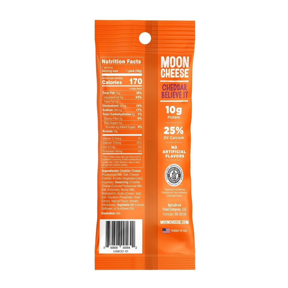 slide 2 of 4, Moon Cheese Cheddar Cheese Snack - 1oz, 1 oz
