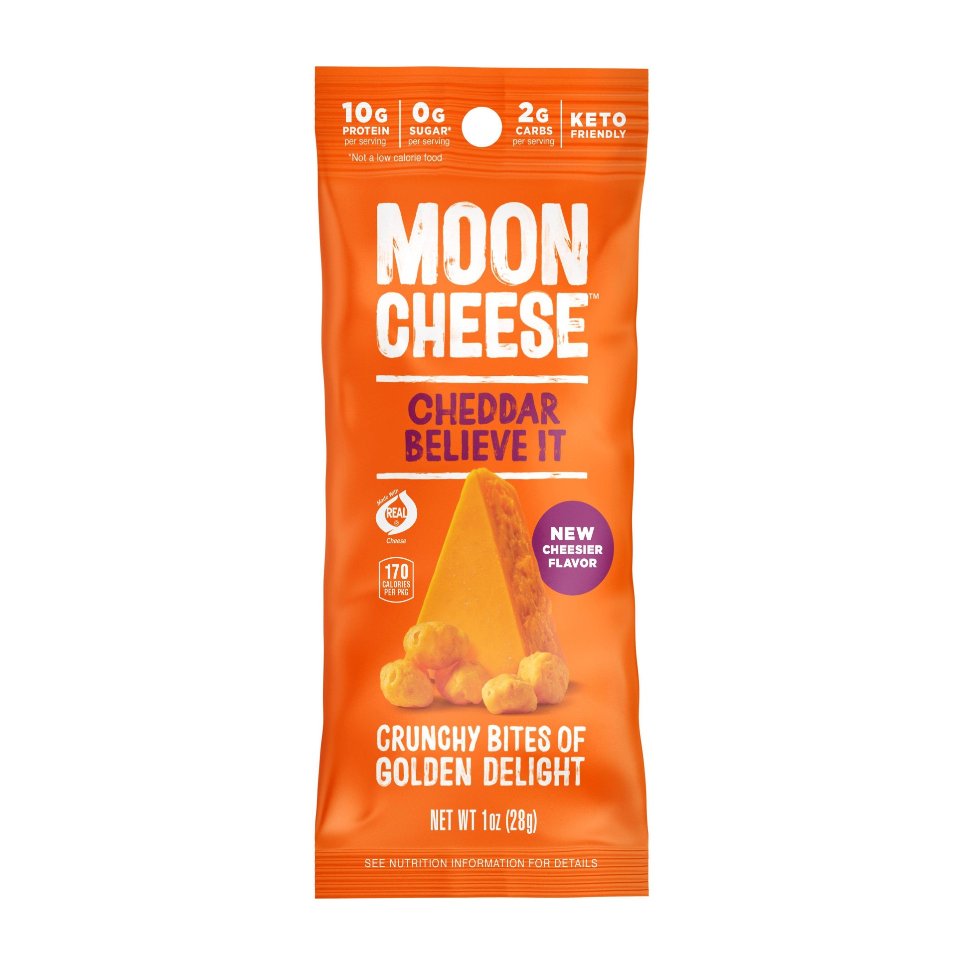 slide 1 of 4, Moon Cheese Cheddar Cheese Snack - 1oz, 1 oz