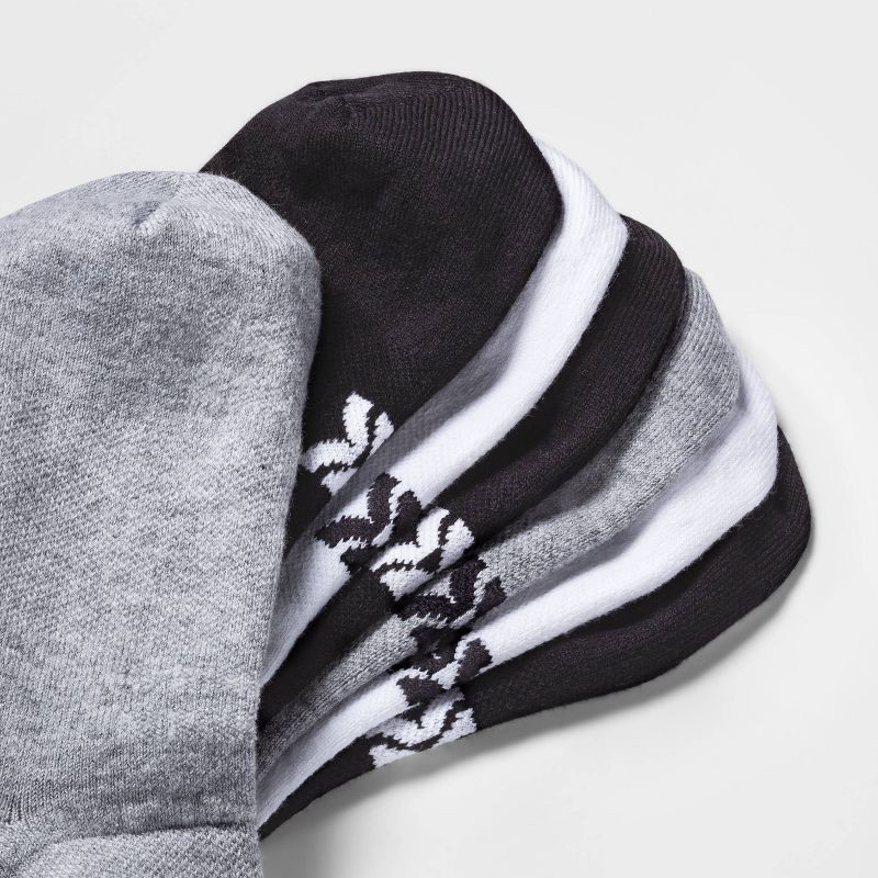 slide 3 of 3, Women's Lightweight Active Mesh 6+1 Bonus Pack No Show Athletic Socks - All In Motion™ White/Heather Gray/Black 4-10, 1 ct