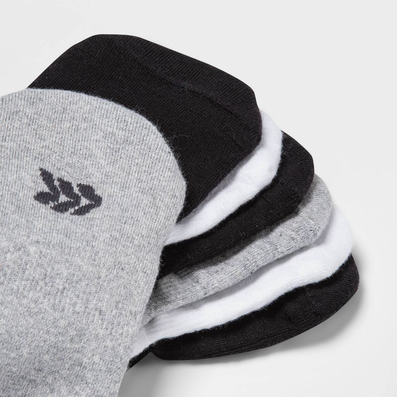 slide 3 of 3, Women's Cushioned 6+1 Bonus Pack Liner Athletic Socks - All In Motion™ White/Heather Gray/Black 4-10, 1 ct