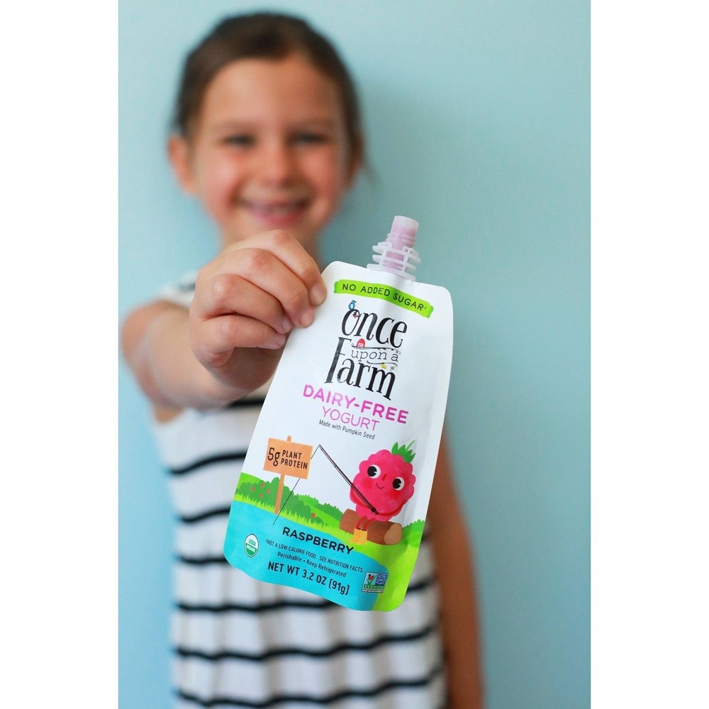 slide 4 of 7, Once Upon a Farm Organic Raspberry Kids' Dairy-Free Yogurt Pouch, 3.2 oz