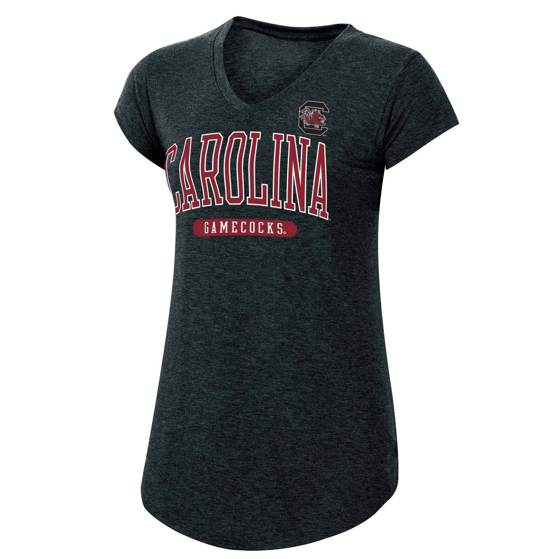 slide 1 of 2, NCAA South Carolina Gamecocks Women's Short Sleeve V-Neck Black T-Shirt - XL, 1 ct