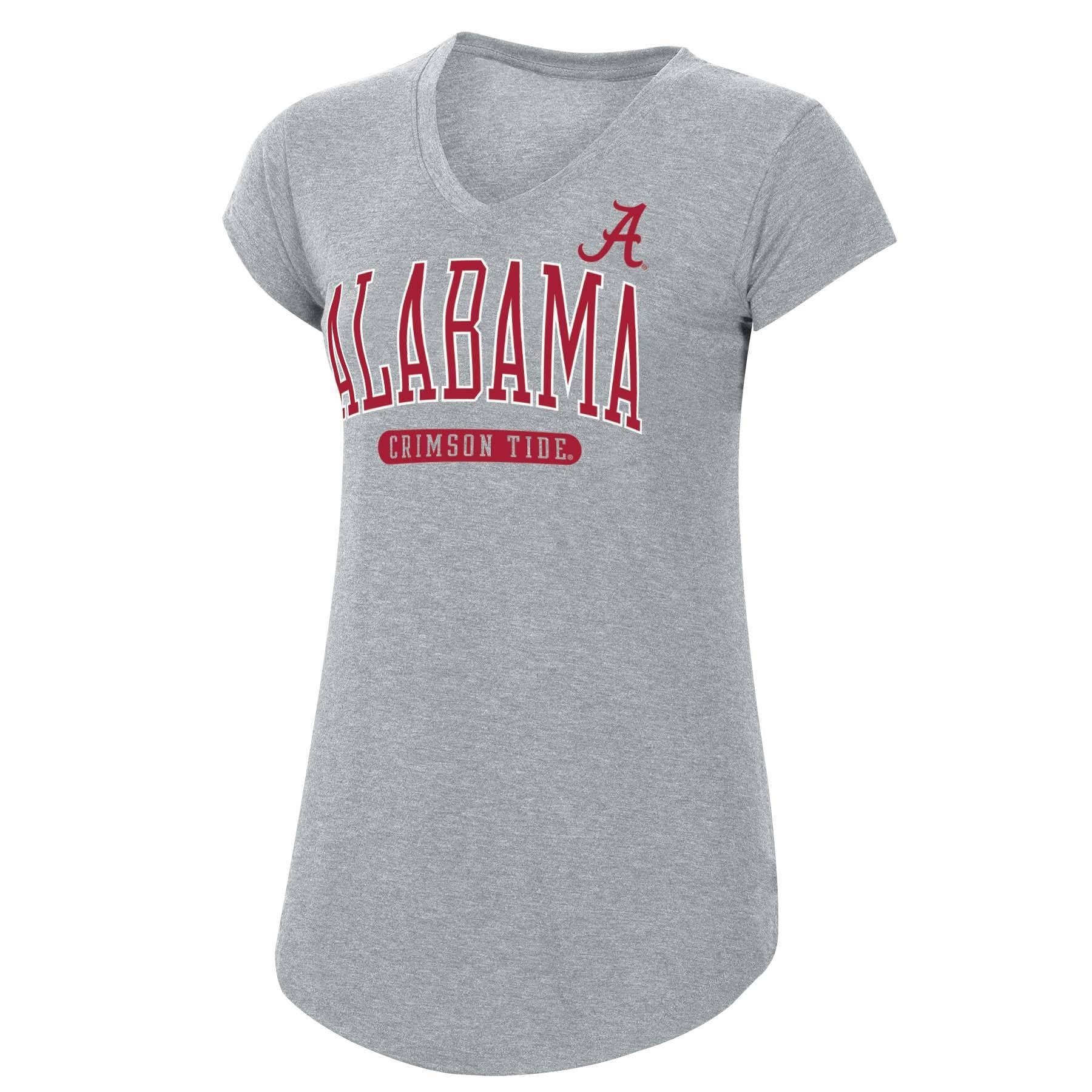 slide 1 of 2, NCAA Alabama Crimson Tide Women's Short Sleeve V-Neck Gray T-Shirt - XL, 1 ct