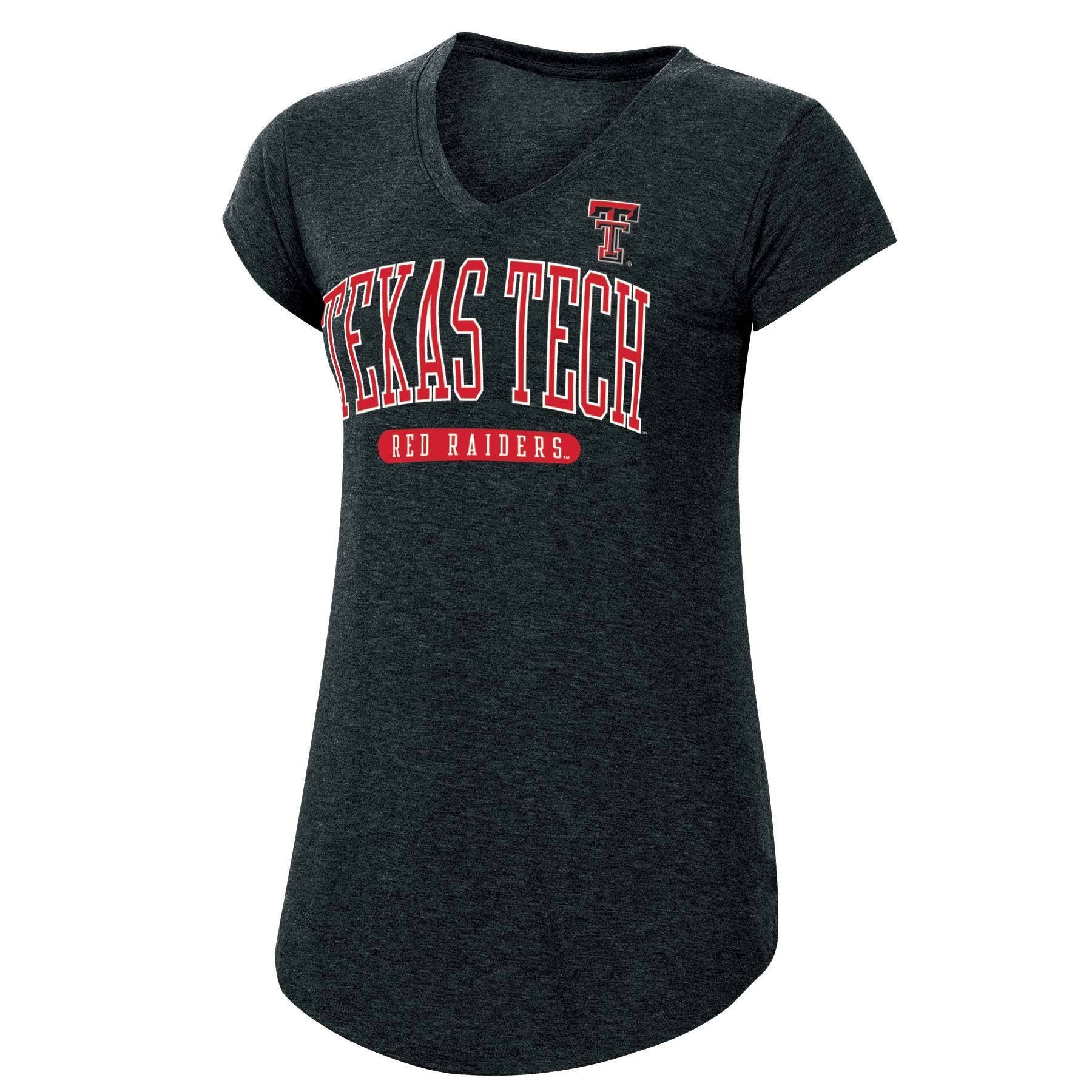 slide 1 of 2, NCAA Texas Tech Red Raiders Women's Short Sleeve V-Neck Black T-Shirt - XL, 1 ct