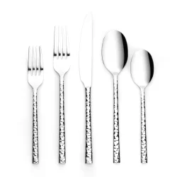 20pc Stainless Steel Marsio Hammered Silverware Set - Project 62