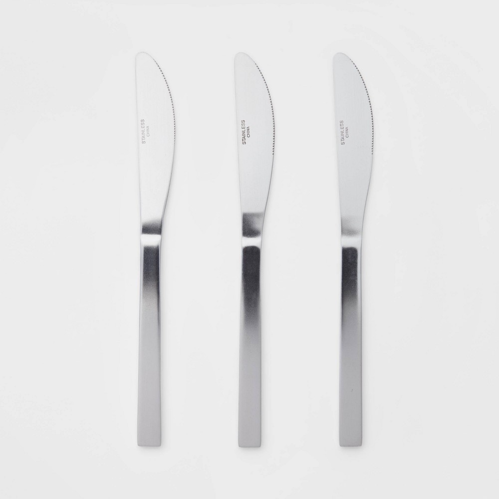 slide 2 of 4, 3pk Stainless Steel Dinner Knives - Room Essentials, 3 ct