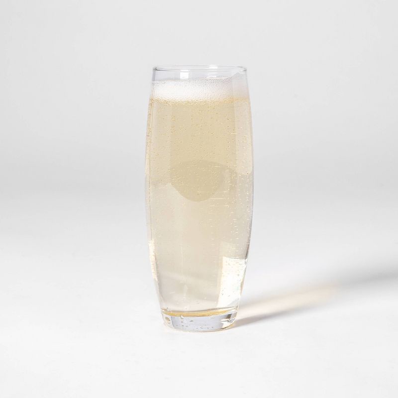 slide 3 of 3, 9oz Glass Stemless Champagne Flute - Threshold™, 9 oz