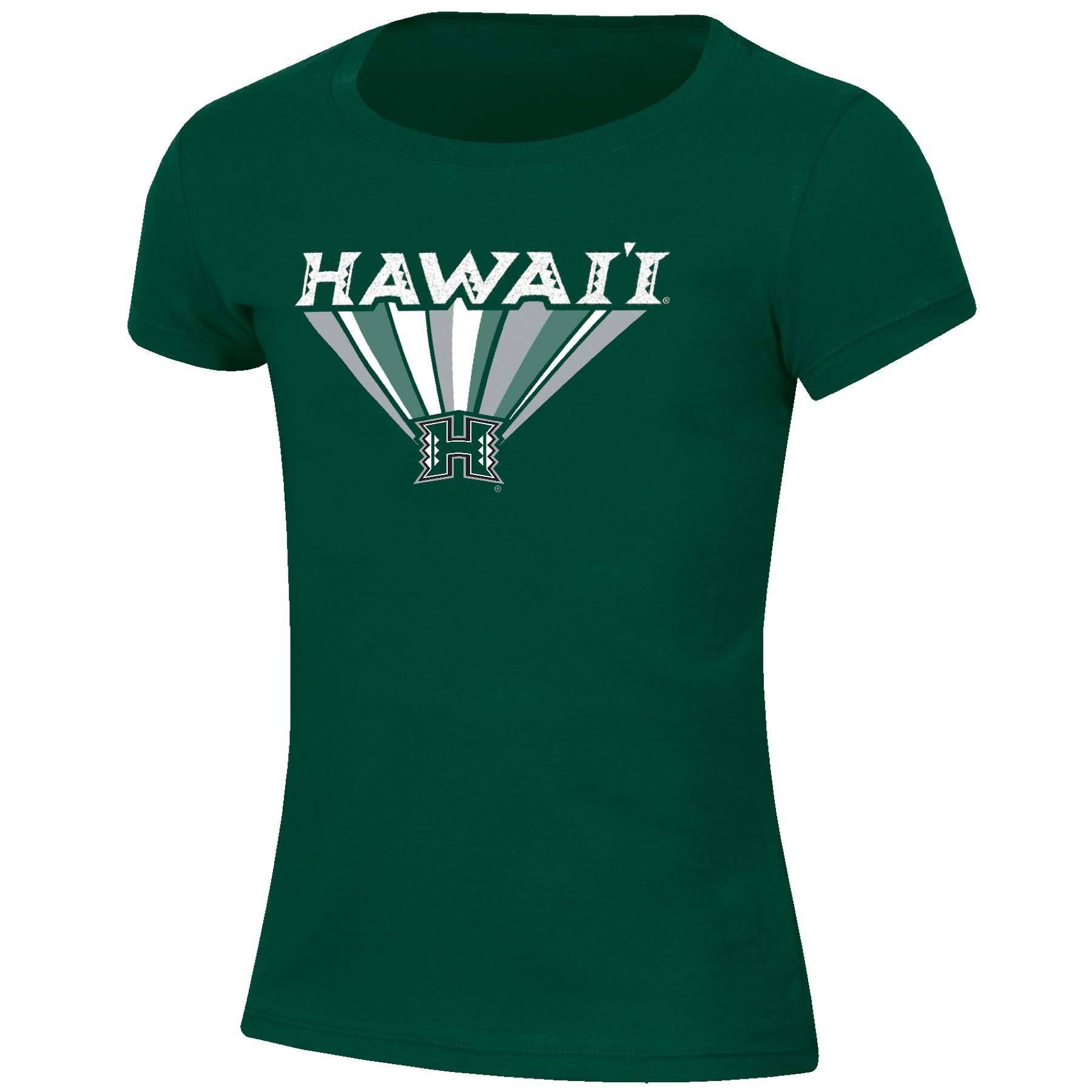 slide 1 of 2, NCAA Hawaii Rainbow Warriors Girls' Short Sleeve Scoop Neck T-Shirt - XL, 1 ct