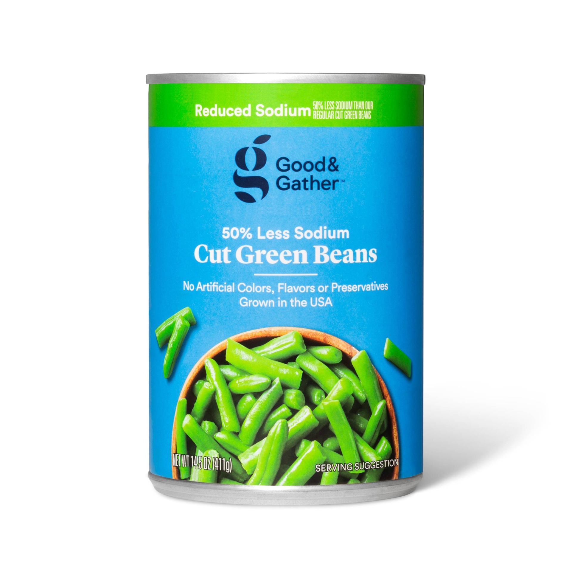 Reduced Sodium Cut Green Beans Good & Gather 14.5 oz Shipt