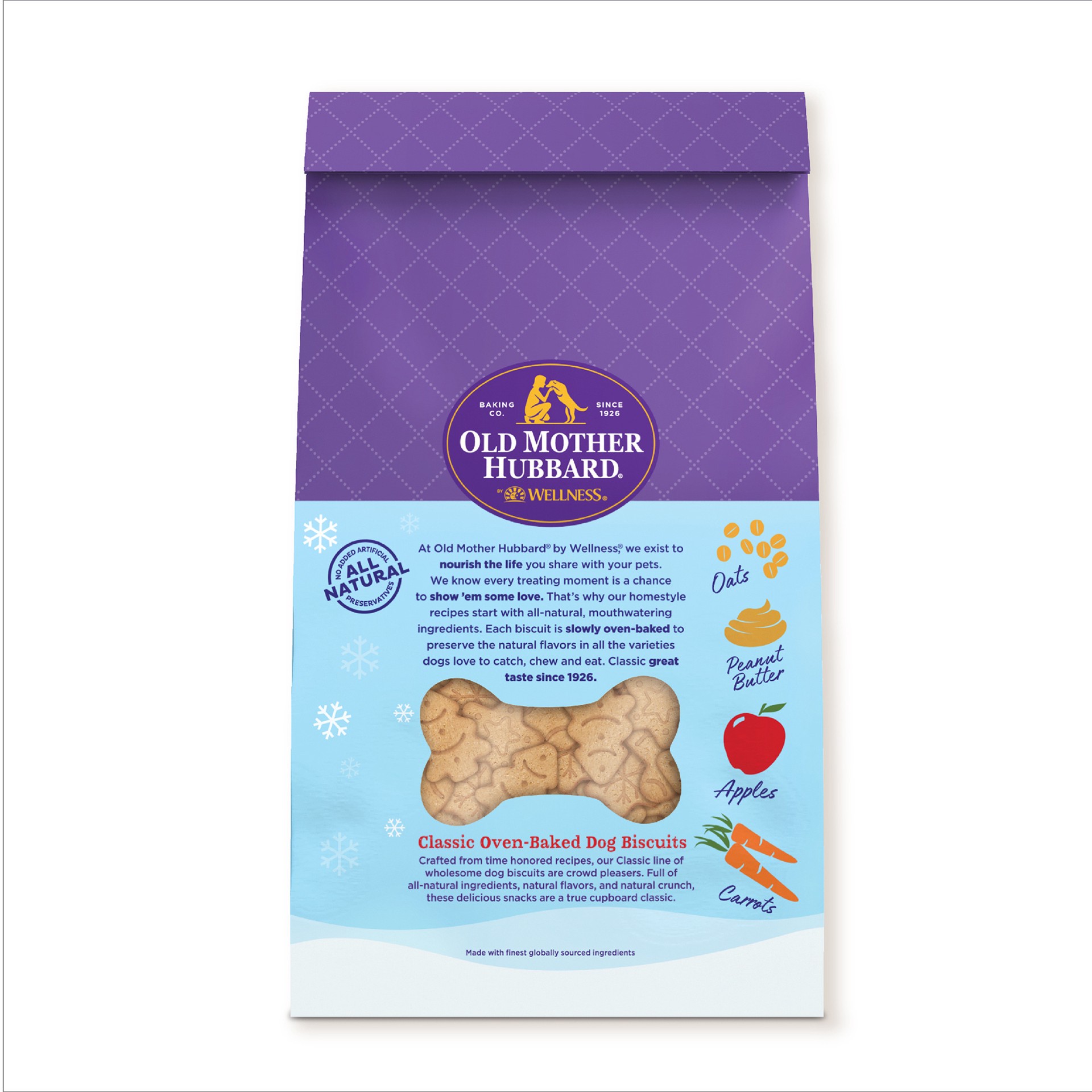 slide 4 of 4, Old Mother Hubbard Wellness Winter Fun P-Nuttier Dog Biscuits, Natural, Seasonal, Holiday Treats, Peanut Butter Flavor, (16 Ounce Bag), 1 ct