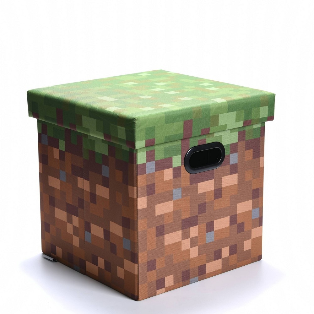 slide 2 of 8, Minecraft Grass Storage Bin, 1 ct