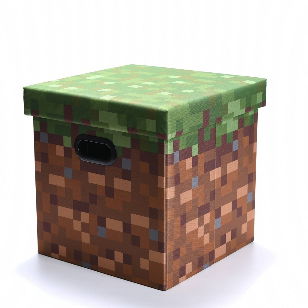 slide 3 of 8, Minecraft Grass Storage Bin, 1 ct